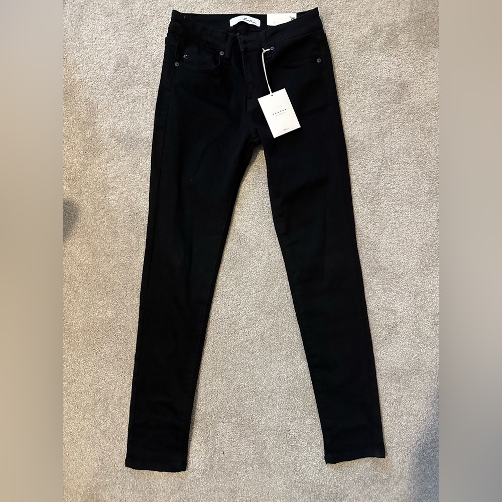Kancan black high rise ankle skinny jeans, size 5/26.